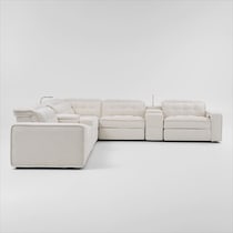 bellini white sectional   