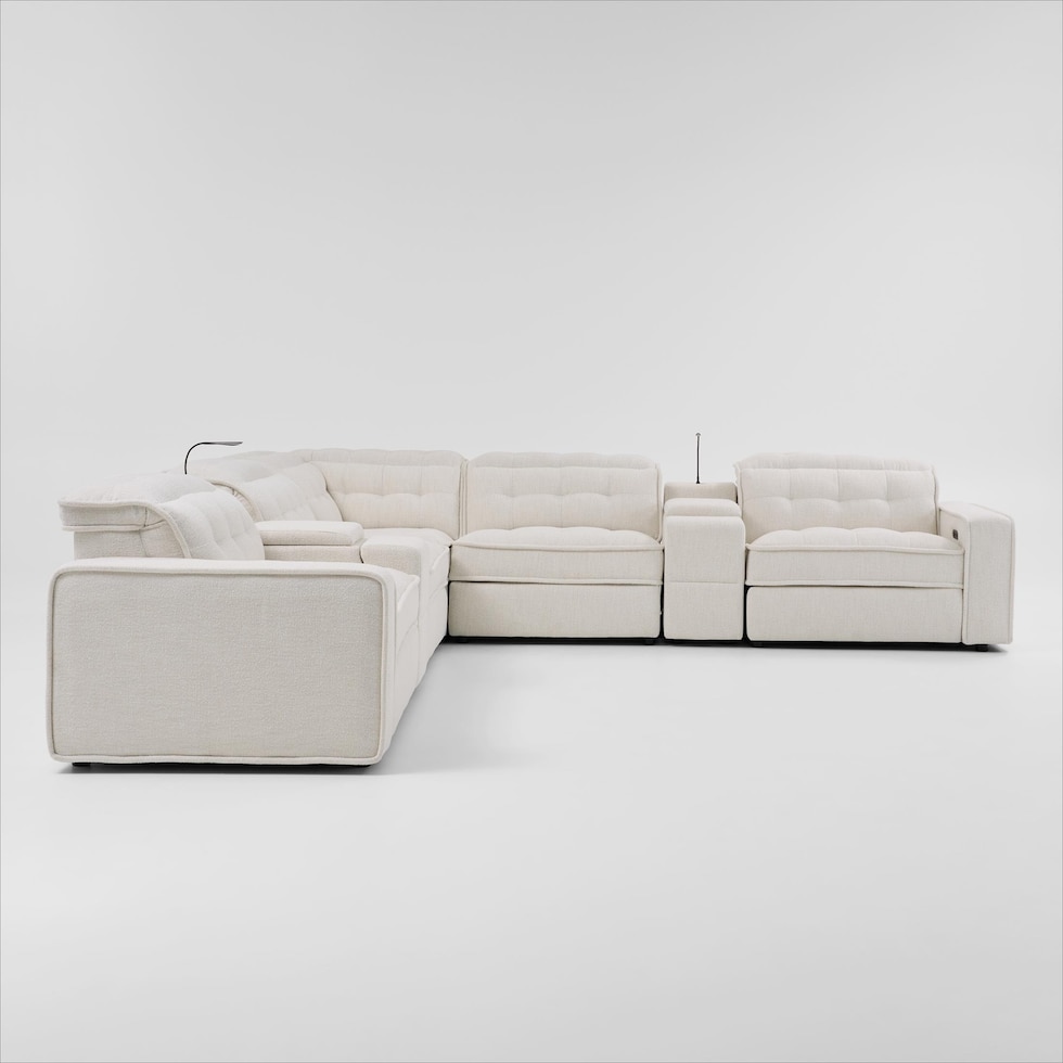 bellini white sectional   