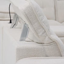 bellini white sectional   