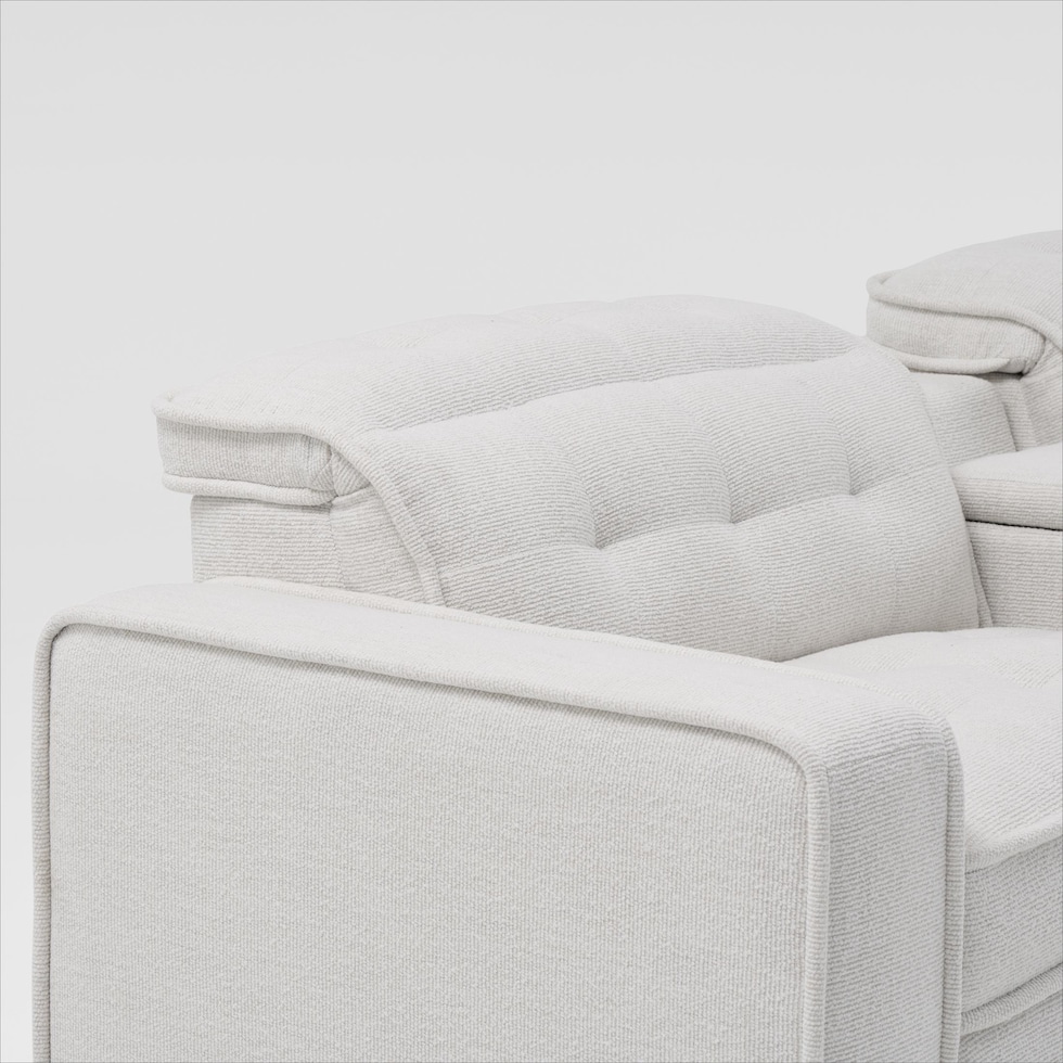 bellini white sectional   