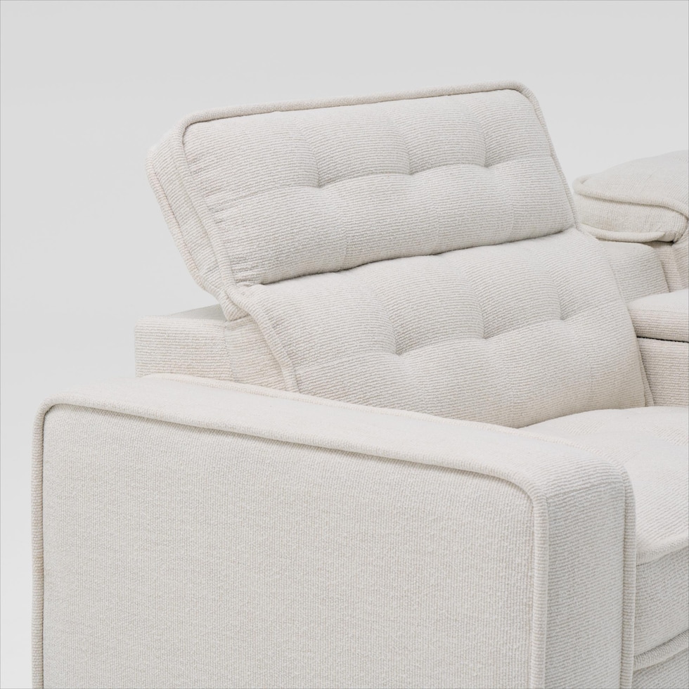 bellini white sectional   