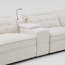 bellini white sectional   
