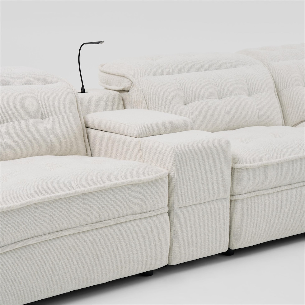 bellini white sectional   