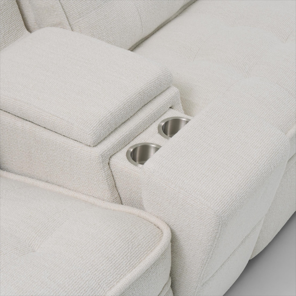 bellini white sectional   