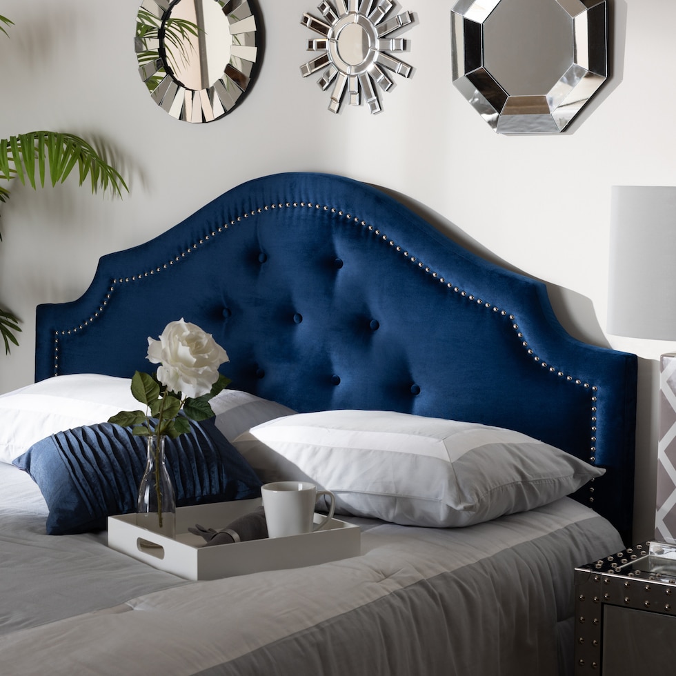 bello blue queen headboard   