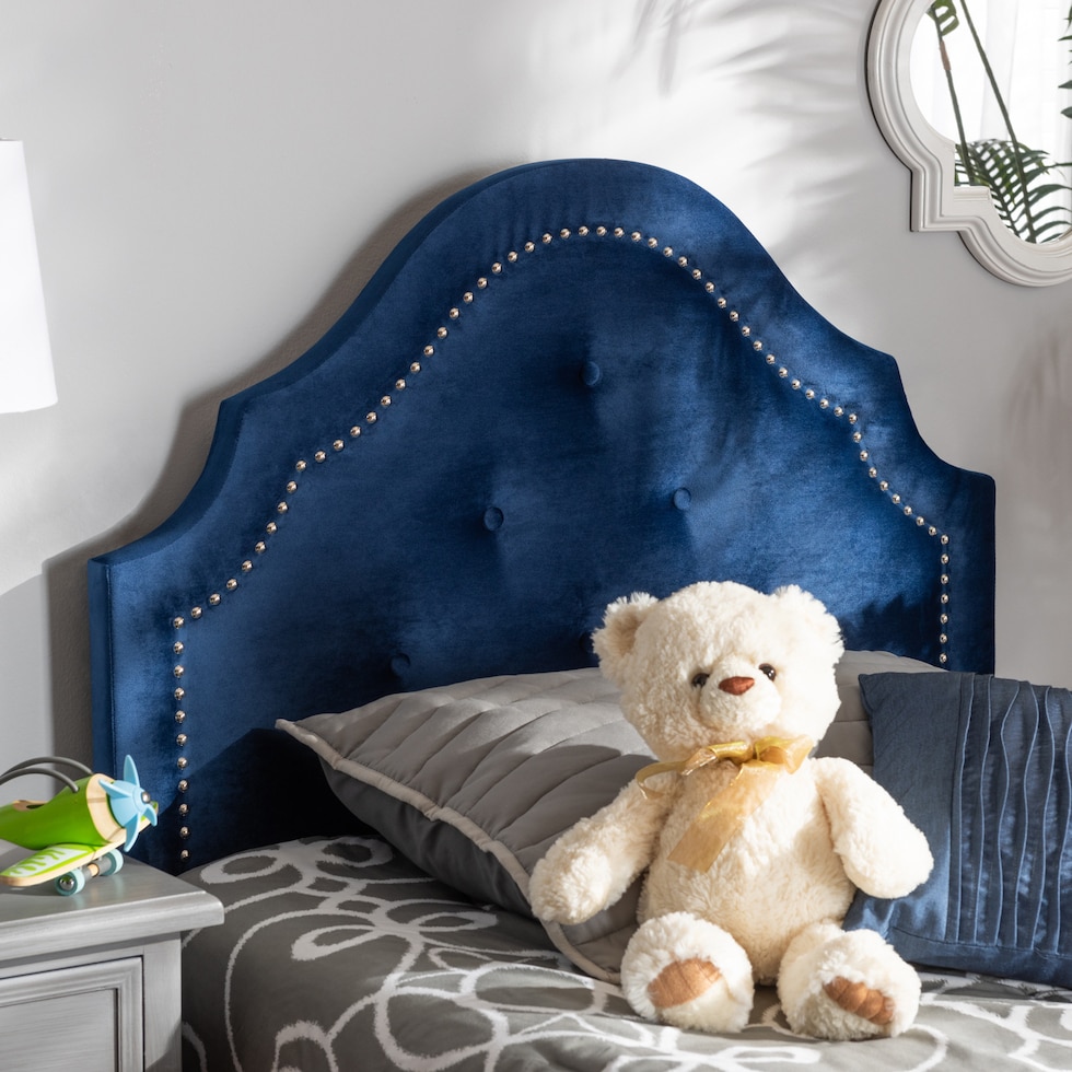 bello blue twin headboard   