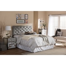 bello gray full headboard   