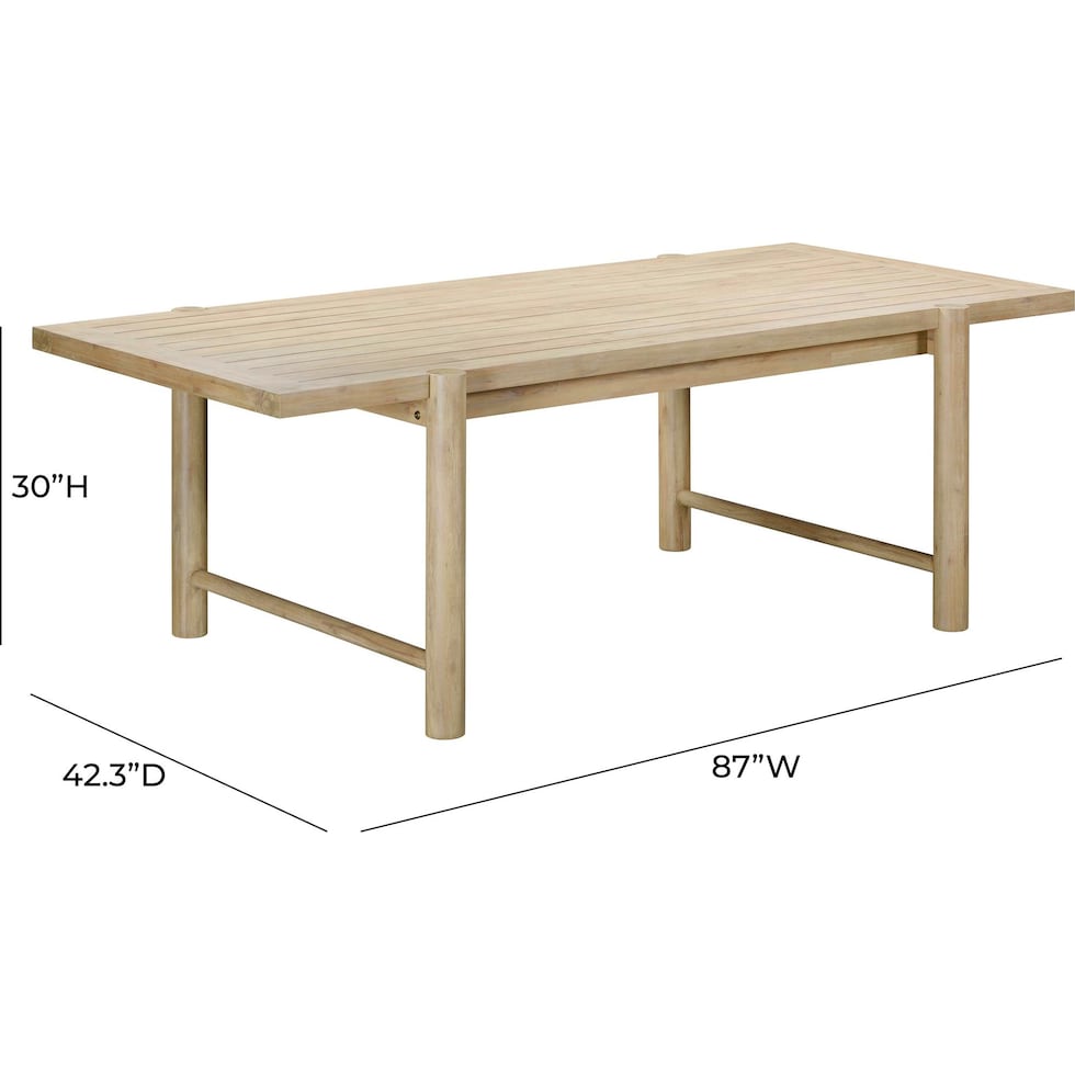 belmar light brown outdoor dining table   