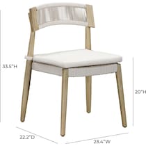 belmar white outdoor chair   