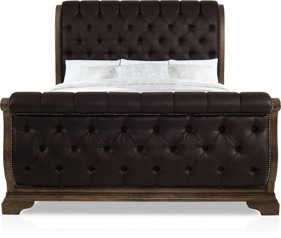 Belmont 6Piece King Bedroom Set with Nightstand, Dresser and Mirror