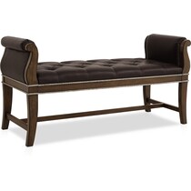 belmont dark brown bench   