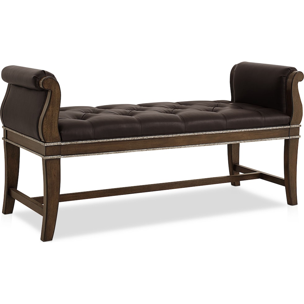 belmont dark brown bench   