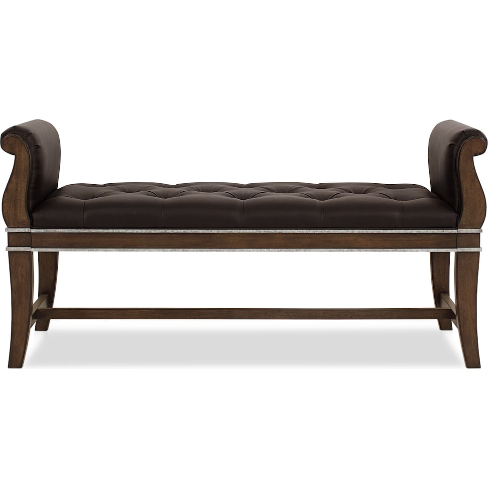 belmont dark brown bench   