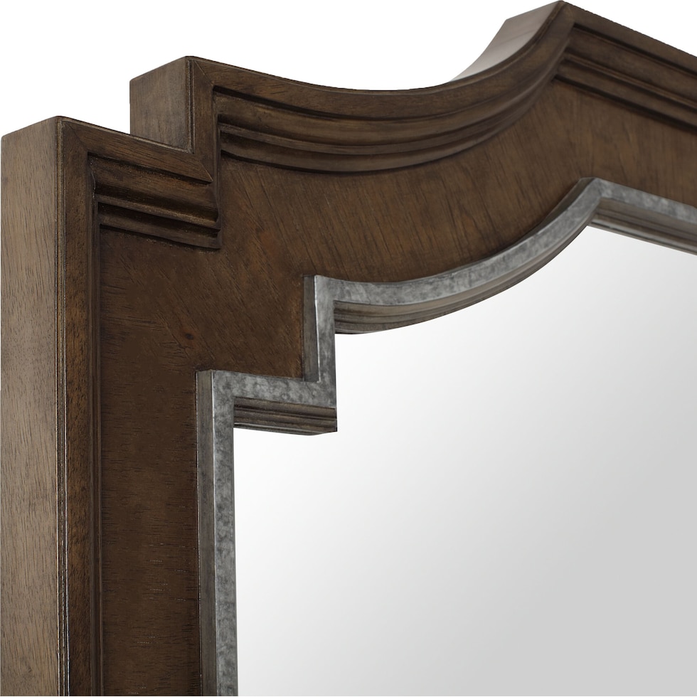 belmont dark brown dresser & mirror   