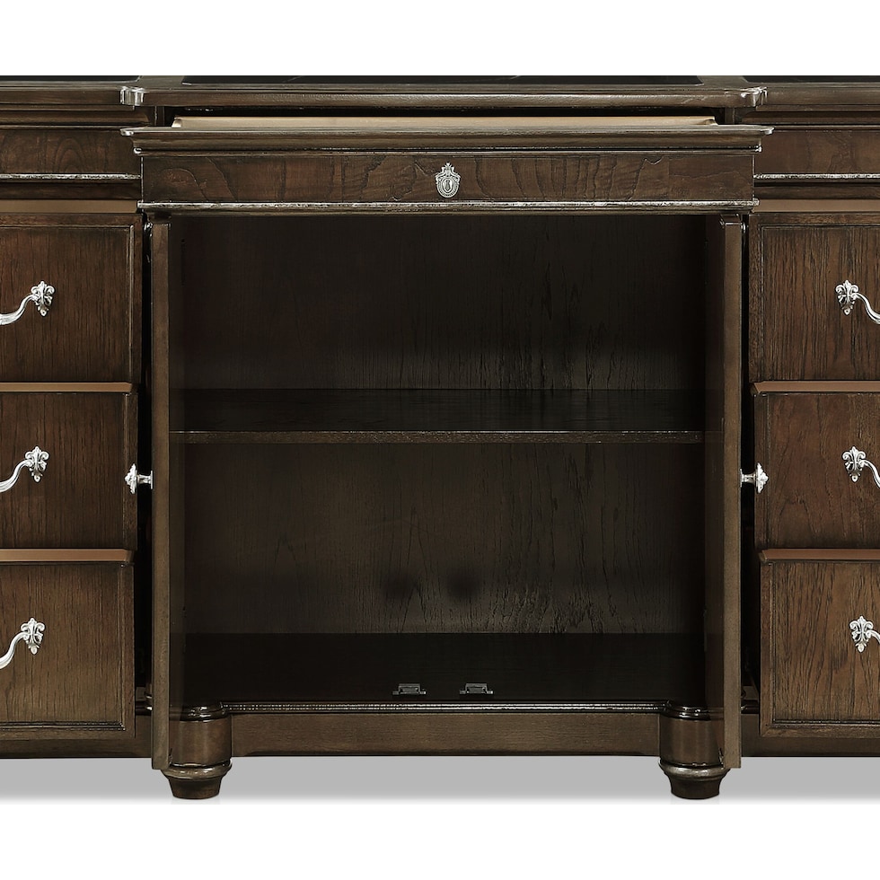 belmont dark brown dresser & mirror   