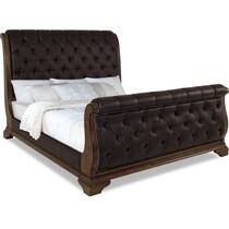 belmont dark brown king bed   