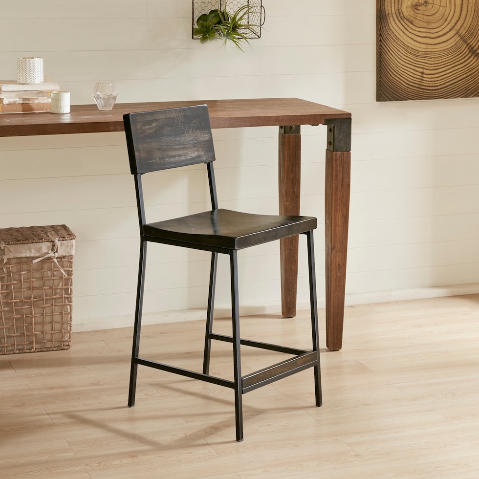 benedict black counter height stool   