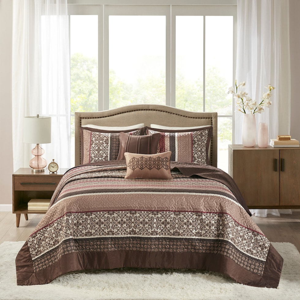 benedict red queen bedding set   