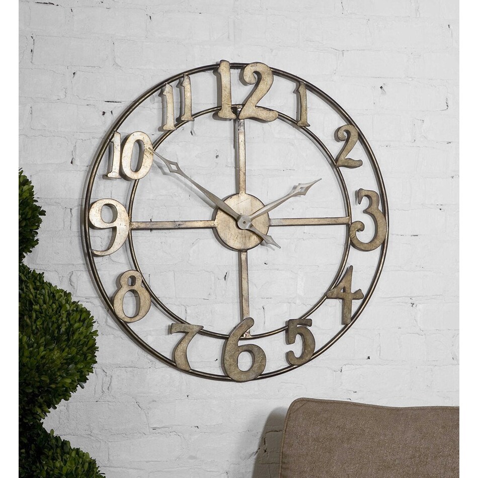 bengtsson silver wall clock   