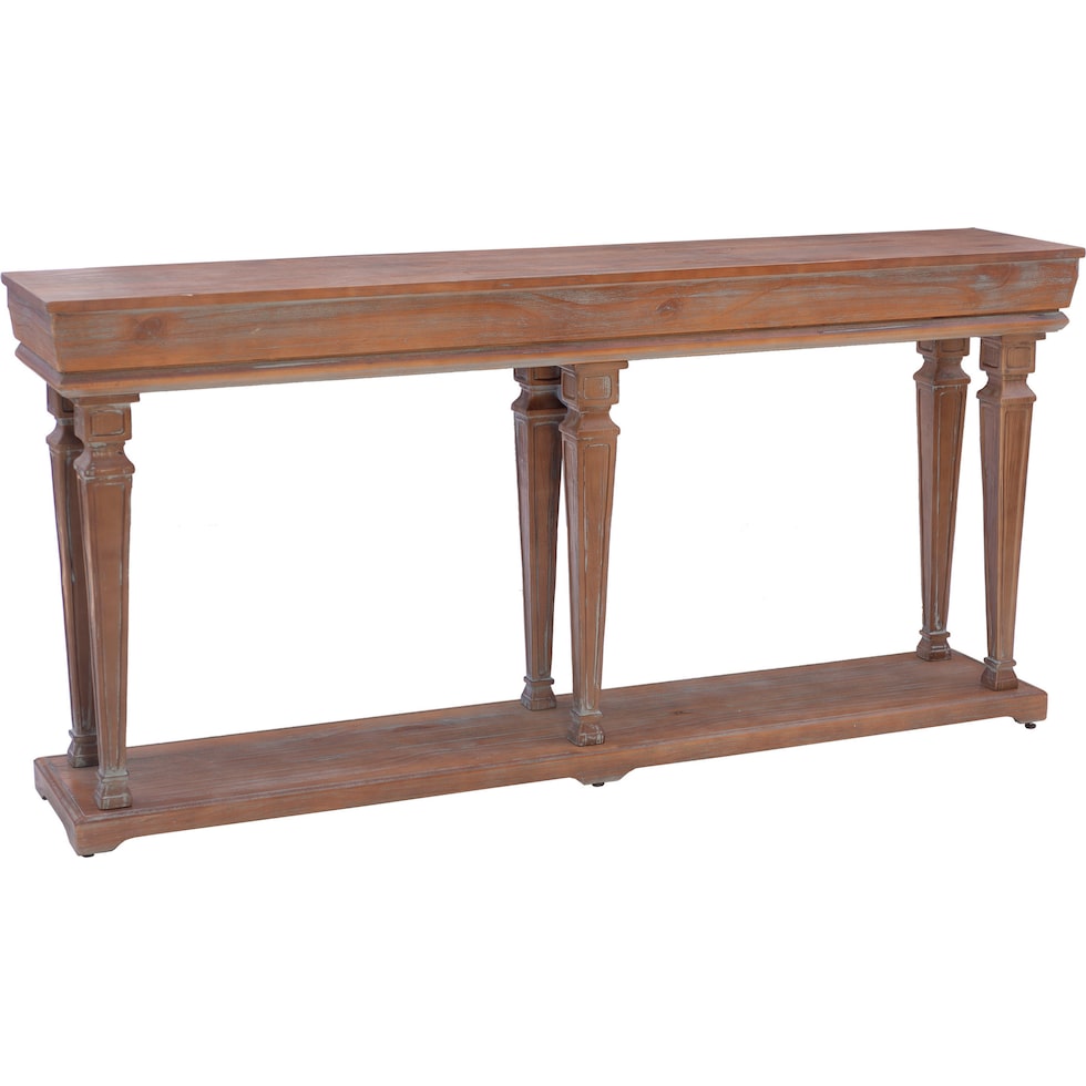 benji dark brown console table   