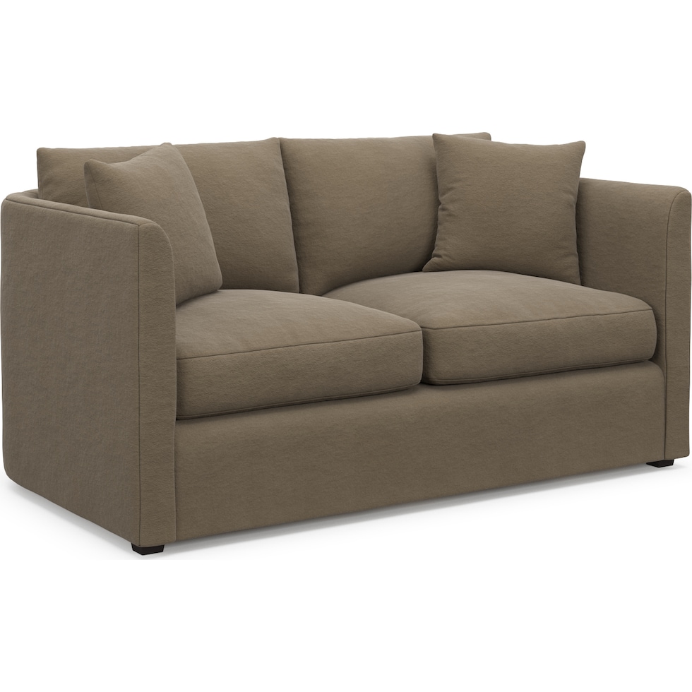 benji light brown loveseat   