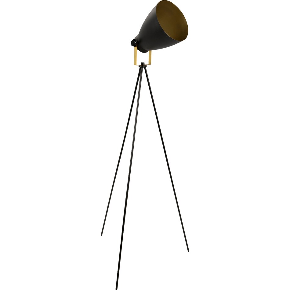 benoit black gold floor lamp   