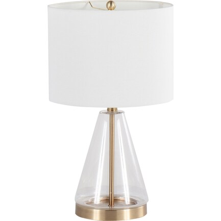 Benoit Table Lamp - Gold/White