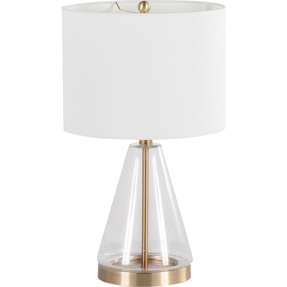 benoit gold white table lamp   