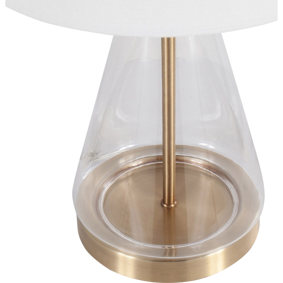 benoit gold white table lamp   