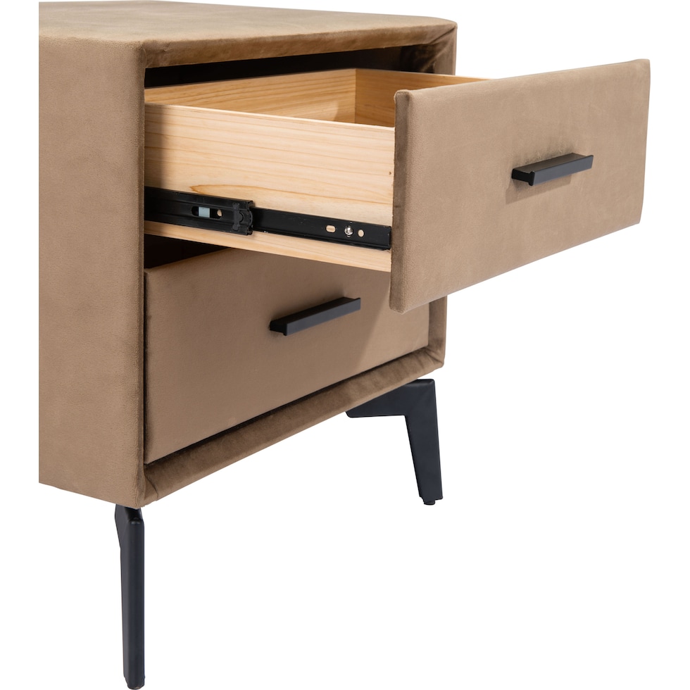 benoit light brown nightstand   