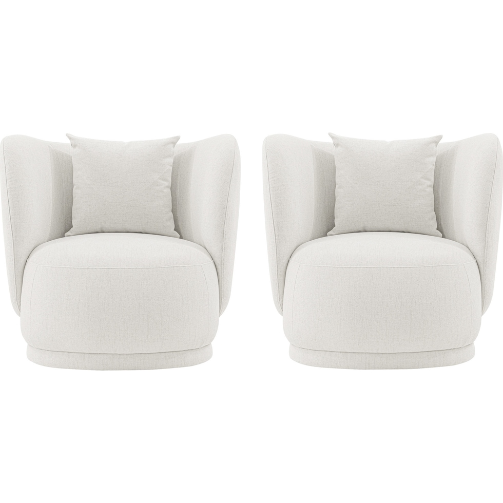 benson cream accent chair   