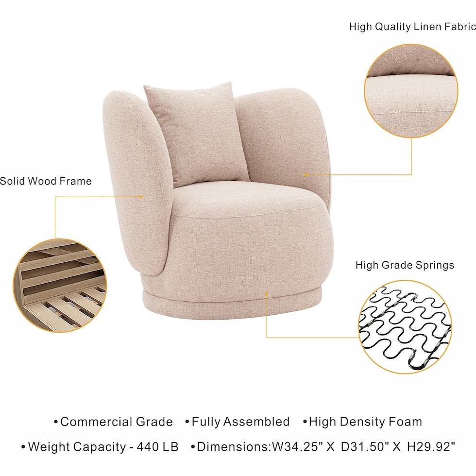 benson wheat accent chair   