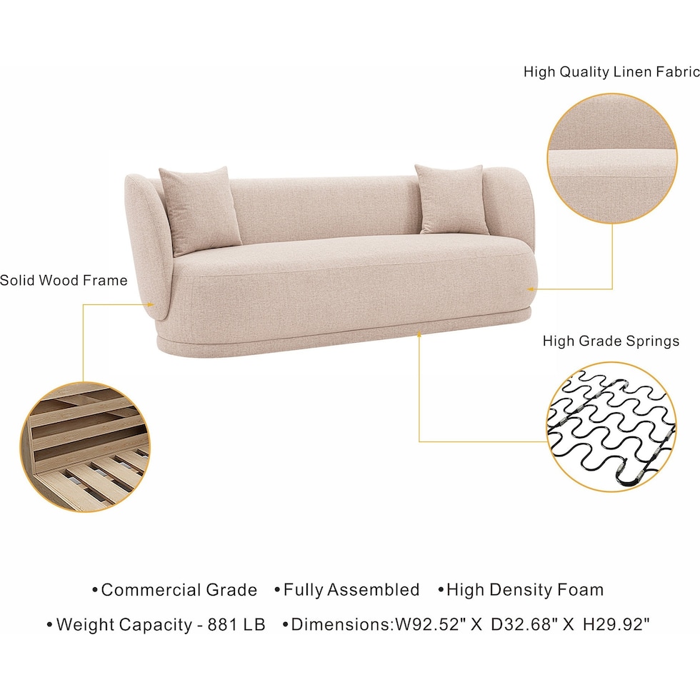 benson wheat sofa   