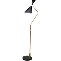 bent neck black floor lamp   
