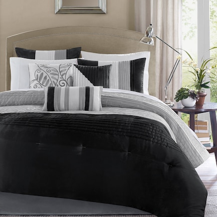 Bentley California King Comforter Set - Black