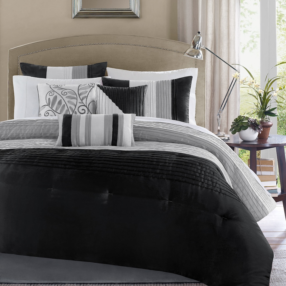 bentley black california king bedding set   