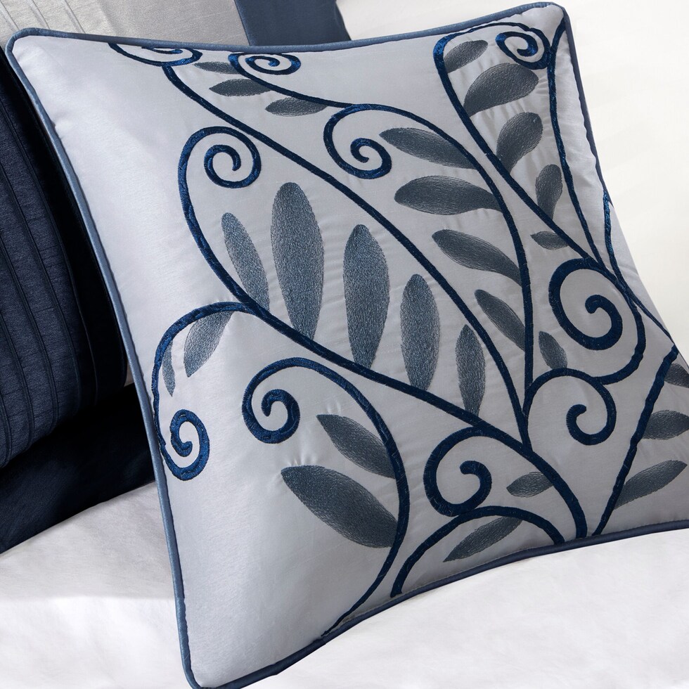 bentley blue full queen bedding set   