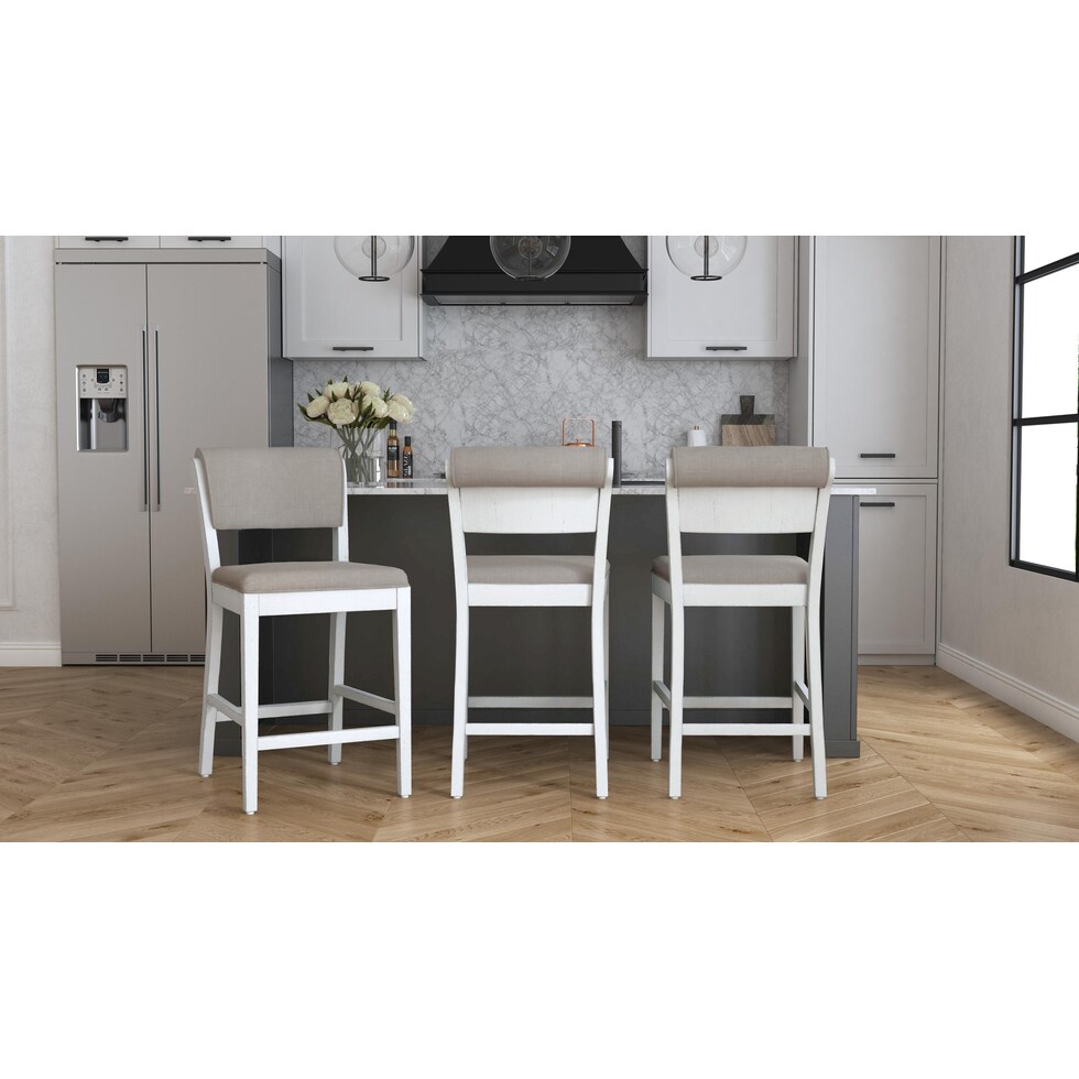 berea gray and white counter height stool   