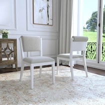 berea gray and white dining chair   