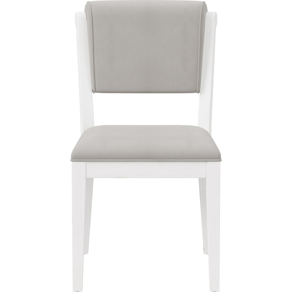 berea gray and white dining chair   