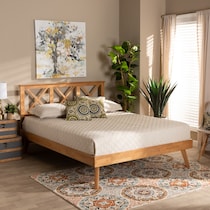 berenice light brown queen bed   