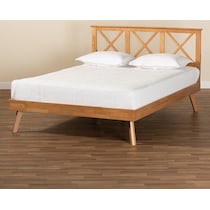 berenice light brown queen bed   