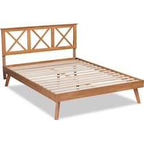 berenice light brown queen bed   