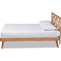 berenice light brown queen bed   