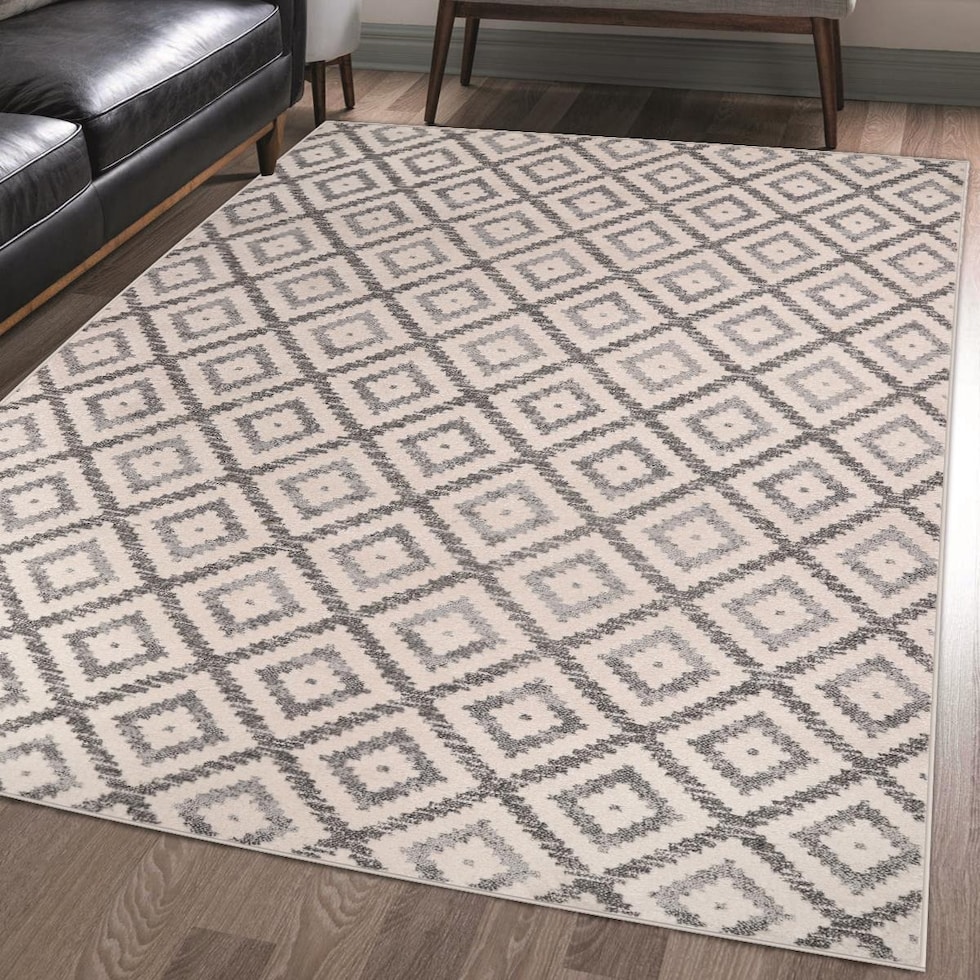 bergamo cream gray area rug  x    