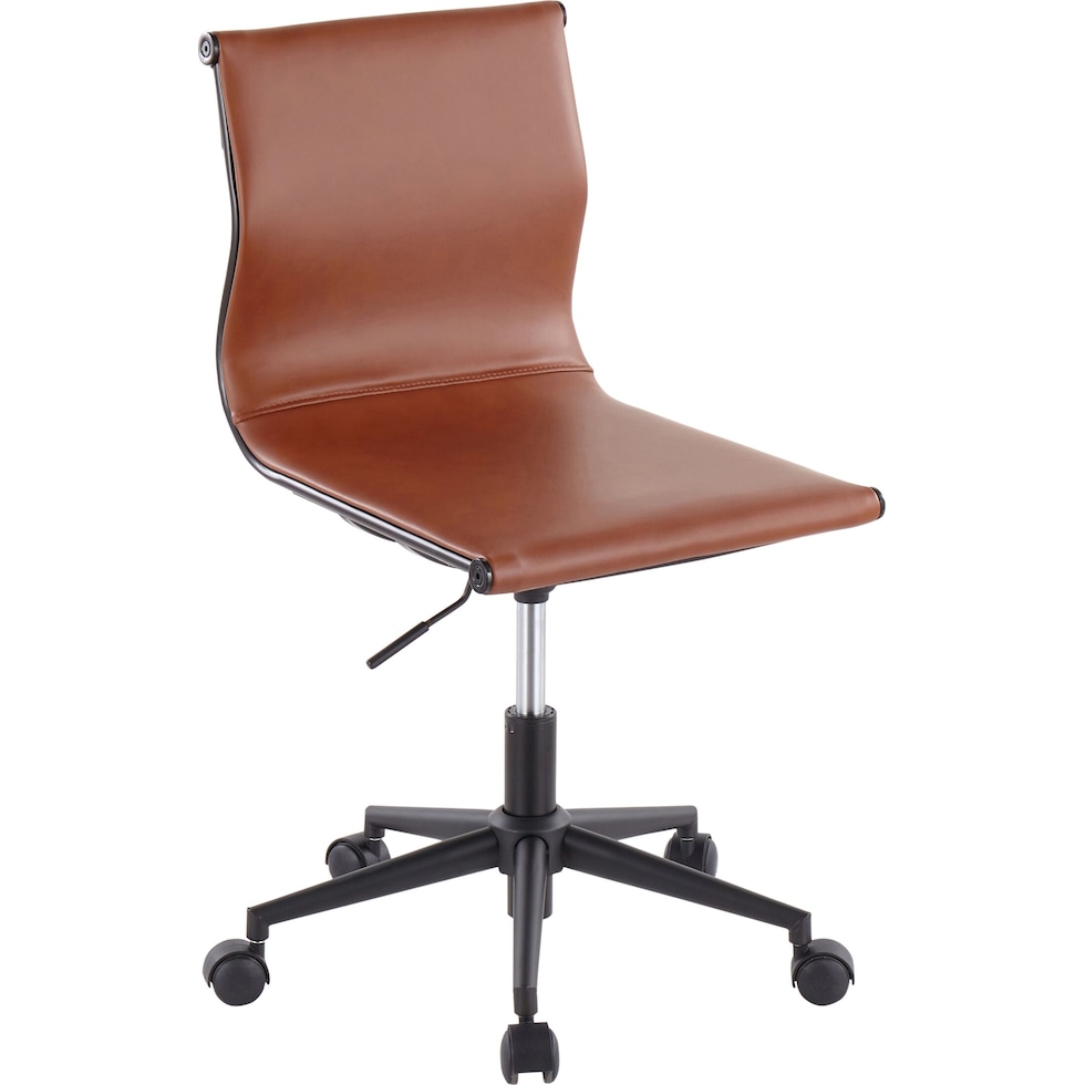 bergen dark brown desk chair   