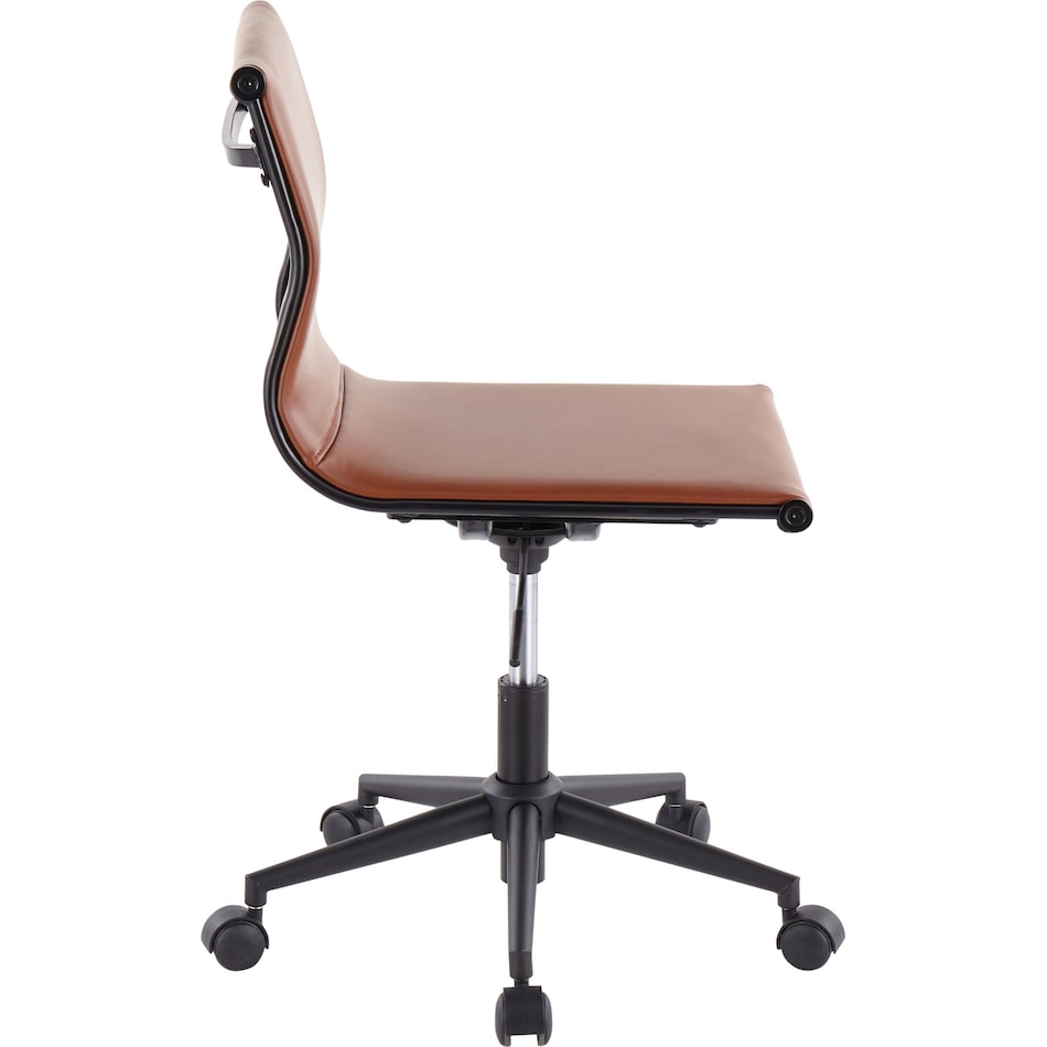 bergen dark brown desk chair   