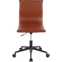 bergen dark brown desk chair   