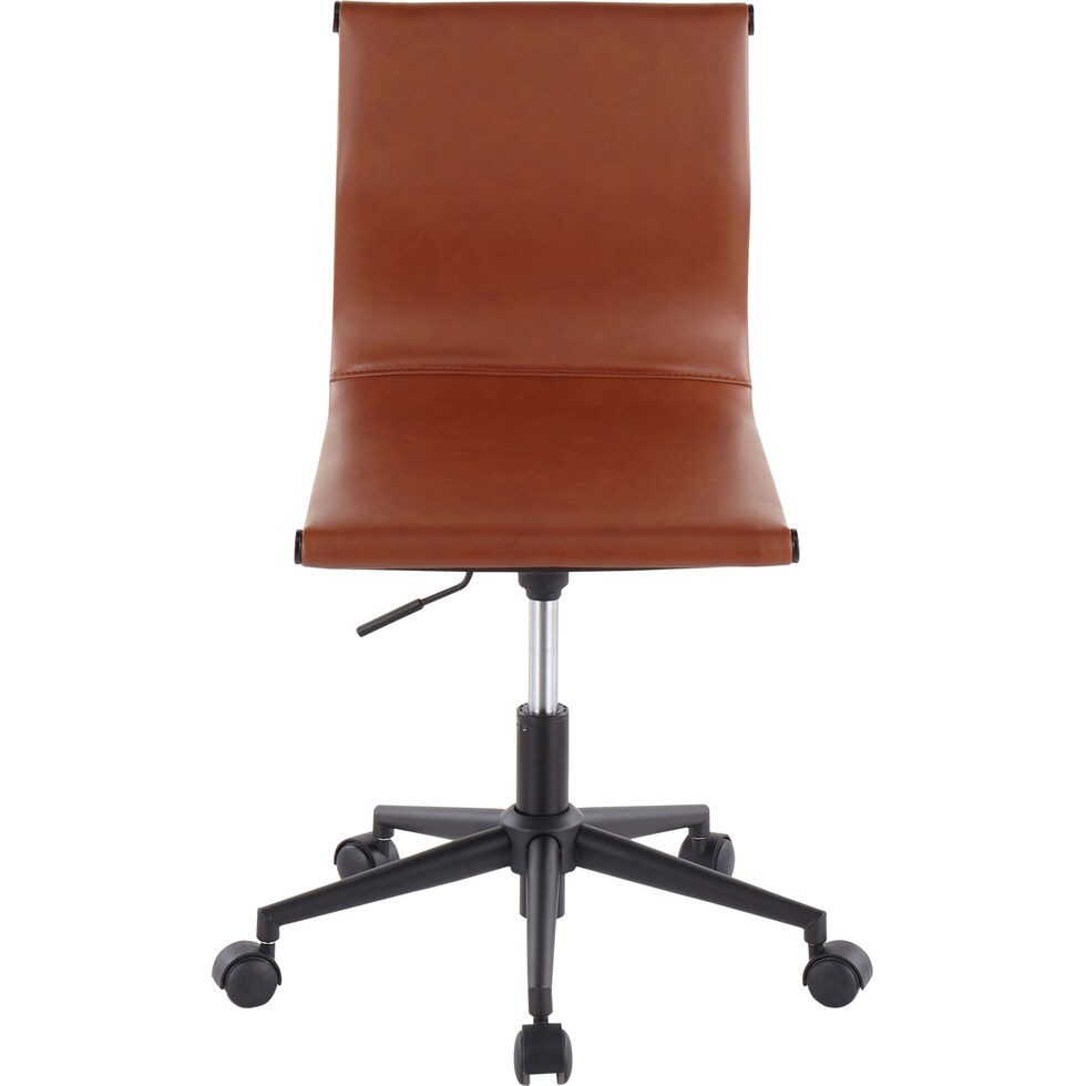 bergen dark brown desk chair   