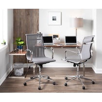 bergen silver office chair   